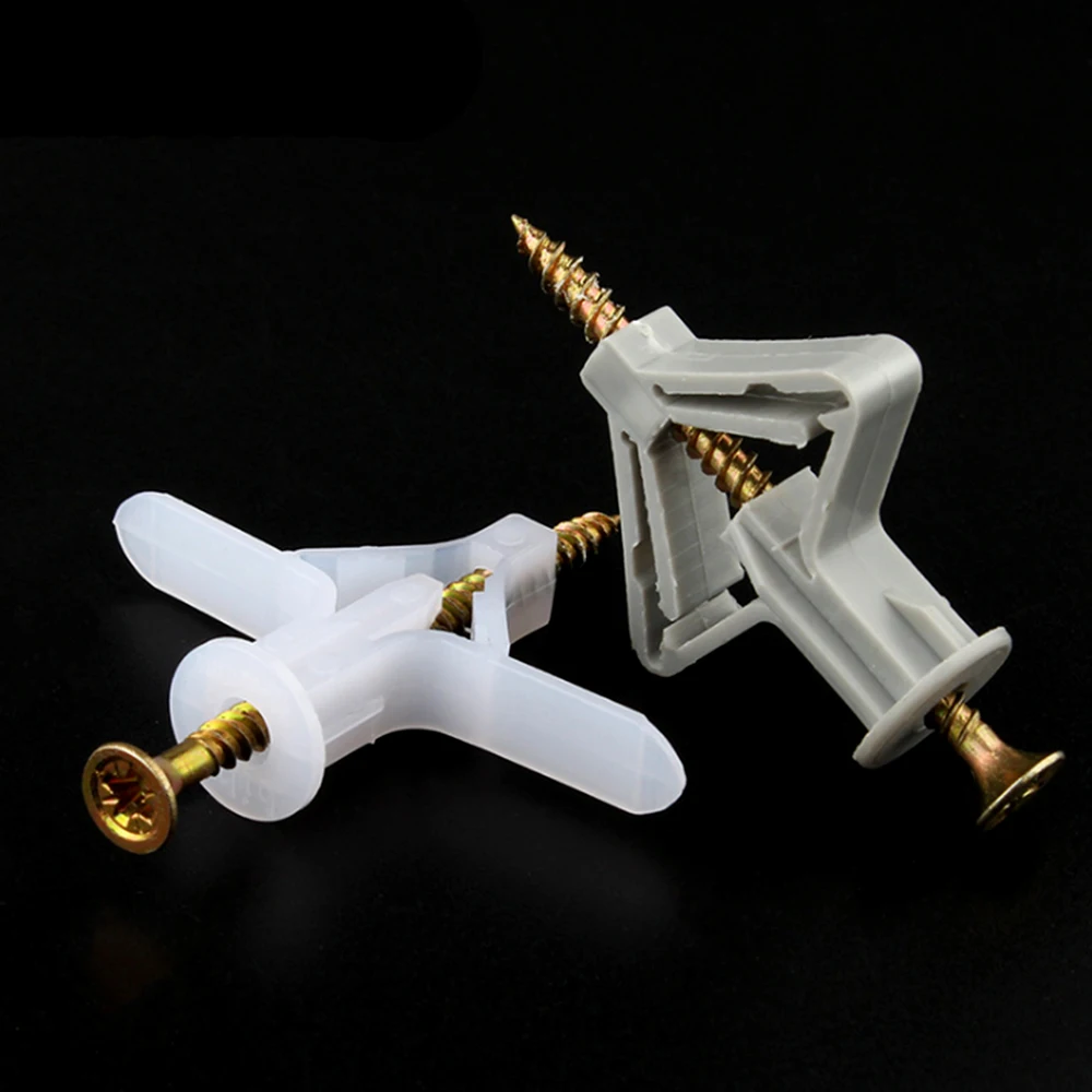 50Set Nylon Plastic Expansion Screws Anchor Bolt Pipe Toggle Anchor With Plasterboard Wall
50Set Nylon Plastic Expansion Screws Anchor Bolt Pipe Toggle Anchor With Plasterboard Wall