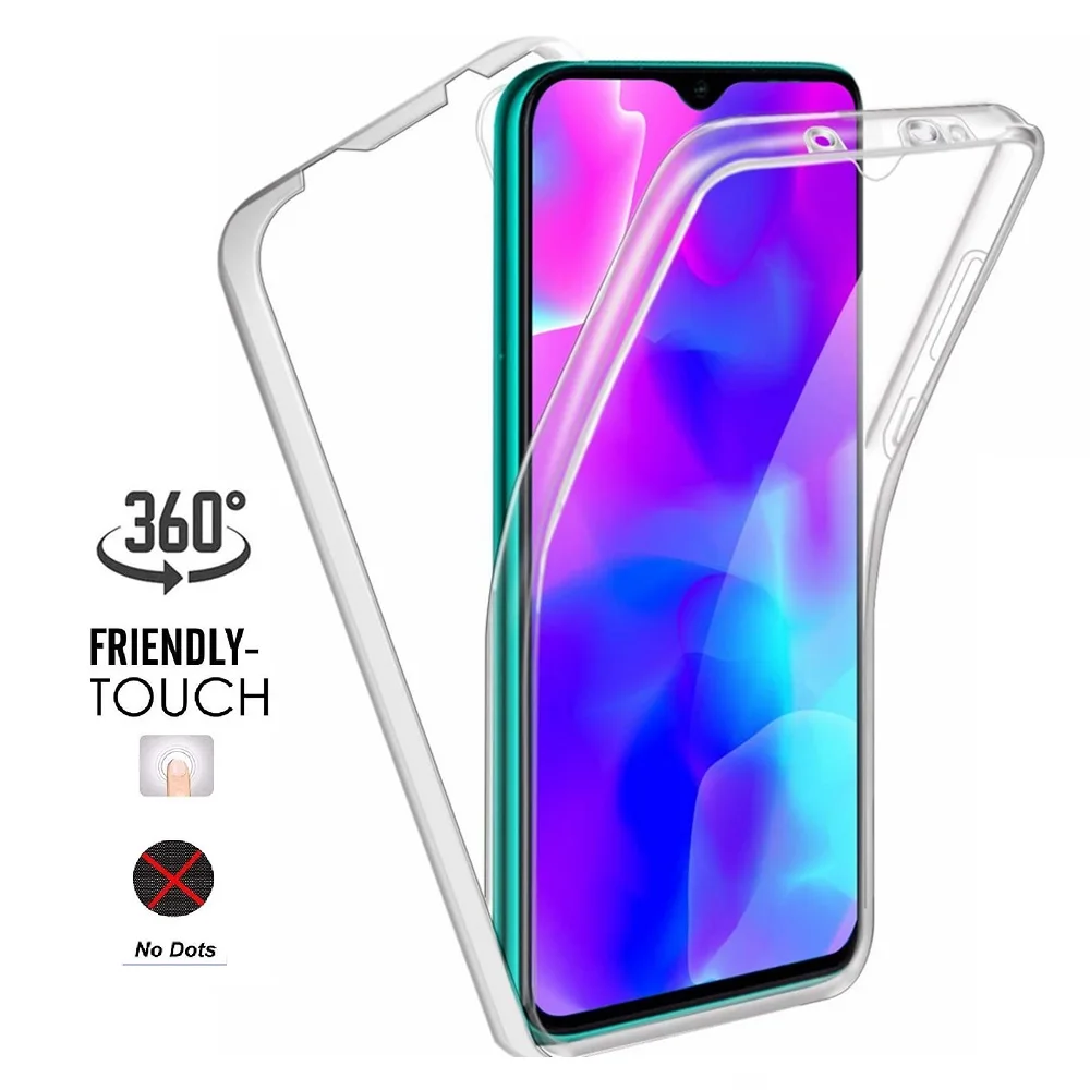 360 Полное покрытие чехол для Xiaomi Mi Note 10 Lite A3 9 Redmi Pro 8T 8 9S 7 7A 8A 5 6 6A Прозрачный
