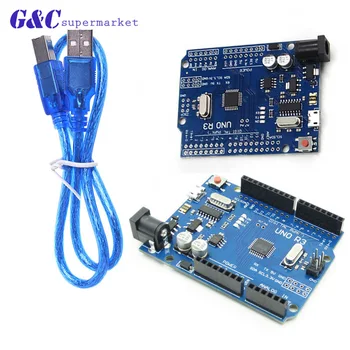 high quality One set UNO R3 +MEGA328P Chip 16Mhz For Arduino UNO R3 Development board + USB CABLE diy electronics
high quality One set UNO R3 +MEGA328P Chip 16Mhz For Arduino UNO R3 Development board + USB CABLE diy electronics