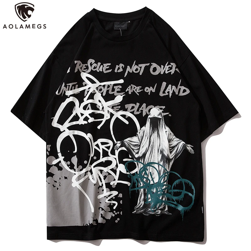 Aolamegs Men's T Shirt Color Block Streetwear Colorful High Street Couple Tee Letter Printed Harajuku Loose Retro Punk Cool
Aolamegs Men's T Shirt Color Block Streetwear Colorful High Street Couple Tee Letter Printed Harajuku Loose Retro Punk Cool