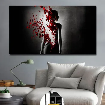 Red Butterfly Nude Woman Canvas Painting black and white Posters and Print Abstract Cuadros Wall Art Picture for Living Room
Red Butterfly Nude Woman Canvas Painting black and white Posters and Print Abstract Cuadros Wall Art Picture for Living Room