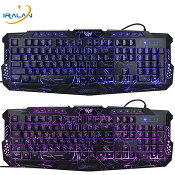 2020 Waterproof Russian Keyboard PC Gaming Keyboard 114 Keys RGB Backlight Wired Keyboards USB Gamer Keyboard Computer Keybord