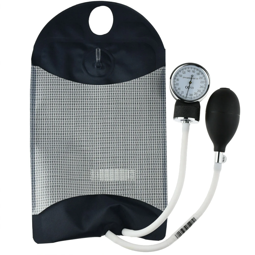 Медицинский инфузионный мешок 500 мл для качественной жидкости с манометром и лампочкой
Медицинский инфузионный мешок 500 мл для качественной жидкости с манометром и лампочкой