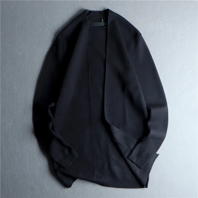 Men's Knitted Cardigan Jacket 2020 Spring Casual Loose V-neck Buttonless Sweater Black Open Chest Sweater
Men's Knitted Cardigan Jacket 2020 Spring Casual Loose V-neck Buttonless Sweater Black Open Chest Sweater