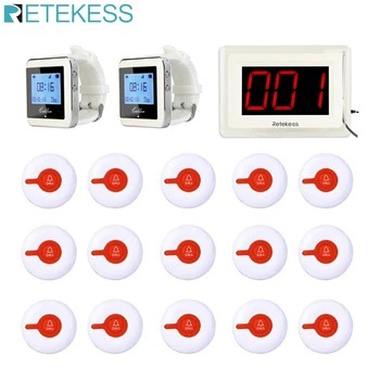 Retekess Call Waiter Wireless Calling System Receiver Host +2 Watch Receiver+15 Call Button Transmitters Restaurant Pager
Retekess Call Waiter Wireless Calling System Receiver Host +2 Watch Receiver+15 Call Button Transmitters Restaurant Pager