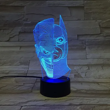 App Control DC Batman and Clown Double-faced 3D LED Night Light 7 Colors Remote Control Lamp Children Christmas Gift Boy Toy
App Control DC Batman and Clown Double-faced 3D LED Night Light 7 Colors Remote Control Lamp Children Christmas Gift Boy Toy