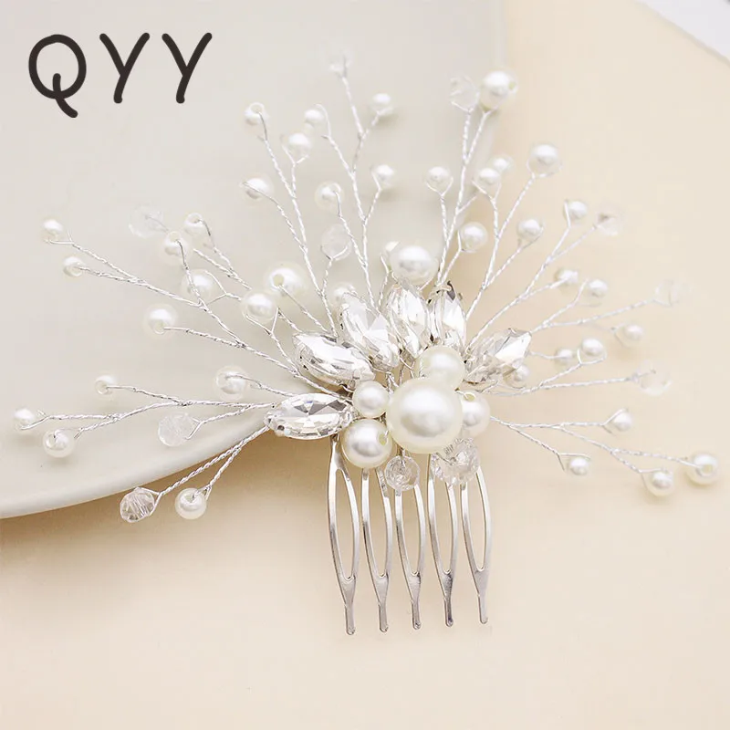 QYY 2019 Pearl Hair Comb Bridal Fashion Jewelry Wedding Hair Combs Hair Accessories Clips Bridal Headpiece Women
QYY 2019 Pearl Hair Comb Bridal Fashion Jewelry Wedding Hair Combs Hair Accessories Clips Bridal Headpiece Women