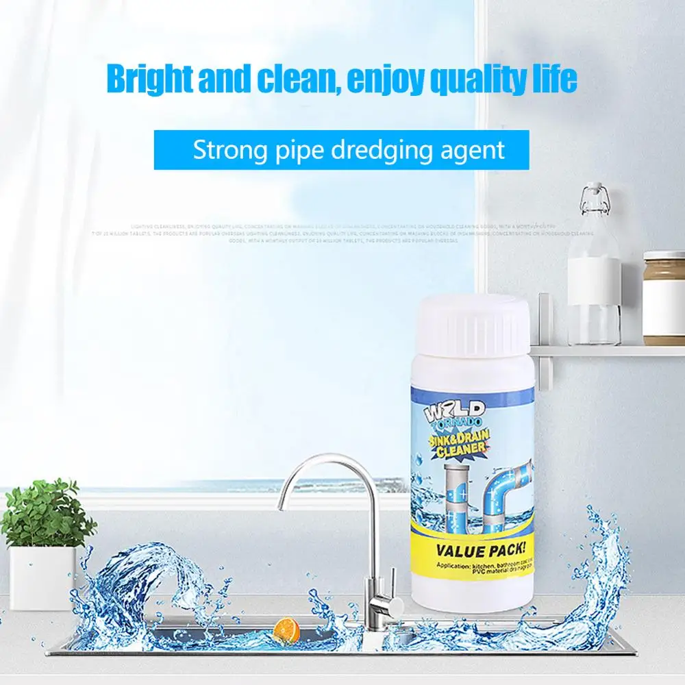 Sink& Drain Cleaner Powerful Pipe Dredging Agent Quick Foaming Toilet Cleaner Super Clog Remover Toilet Clogging Cleaning Tool
Sink& Drain Cleaner Powerful Pipe Dredging Agent Quick Foaming Toilet Cleaner Super Clog Remover Toilet Clogging Cleaning Tool