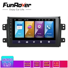 Автомобильный Радио Funrover 2.5D + IPS Android 9 0 2 DIN автомобильный DVD GPS для