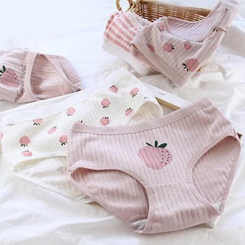 Cartoon Girl Cute Underwear Women Fruit Kawaii Panties Soft Physical Cotton Panties Seamless Briefs Female Lingerie 
Cartoon Girl Cute Underwear Women Fruit Kawaii Panties Soft Physical Cotton Panties Seamless Briefs Female Lingerie