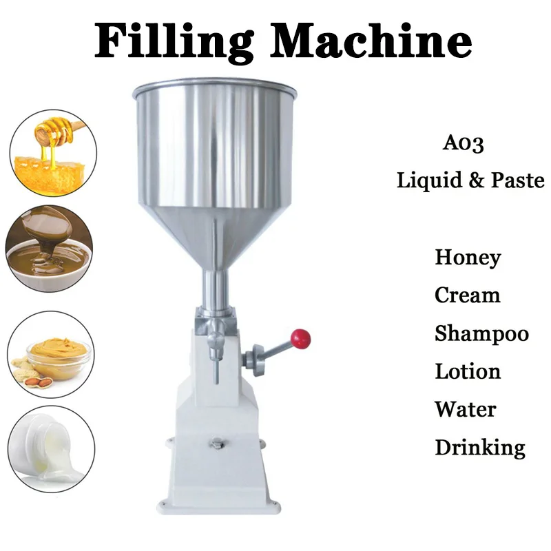 A-03 manual filling machine Manual Nail Polish Shampoo Filling Machine 5~50ml for Cream Shampoo Cosmetic Liquid Paste Oil Filler
A-03 manual filling machine Manual Nail Polish Shampoo Filling Machine 5~50ml for Cream Shampoo Cosmetic Liquid Paste Oil Filler