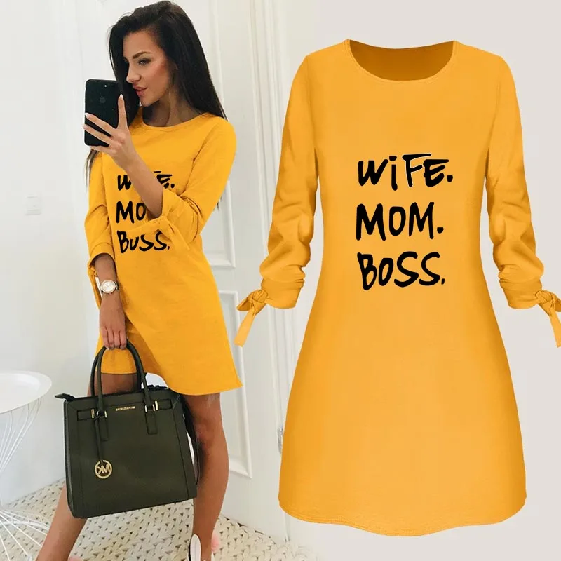 Mom Wife Boss 2019 Summer Women Fashion Dress Casual Dresses Plus Size Women Dresses Long Sleeve Sundress Slim Sexy Dress
Mom Wife Boss 2019 Summer Women Fashion Dress Casual Dresses Plus Size Women Dresses Long Sleeve Sundress Slim Sexy Dress