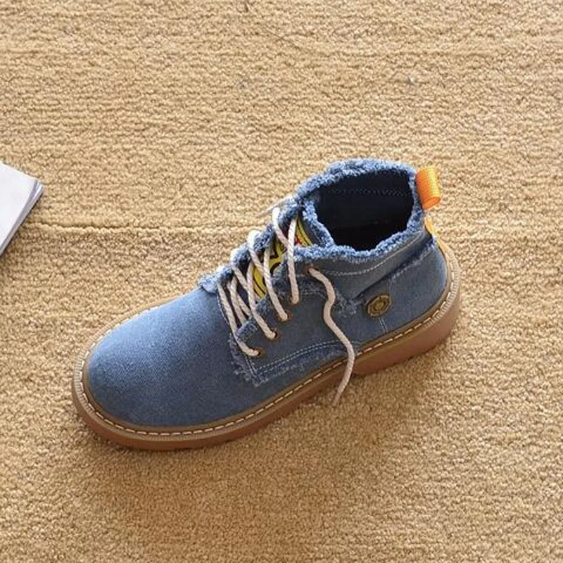 Big Size 40 Autumn New 2019 Sexy Martin Boots Women Ankle Boots Gray Beige Blue Top quality Lace-Up Denim Jeans Shoes T-102 
Big Size 40 Autumn New 2019 Sexy Martin Boots Women Ankle Boots Gray Beige Blue Top quality Lace-Up Denim Jeans Shoes T-102