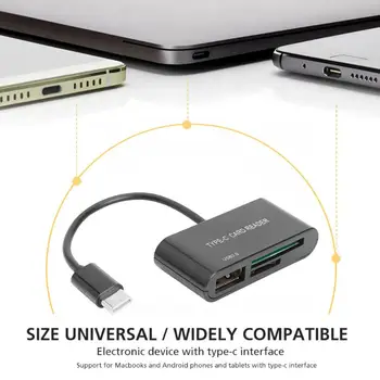 Intelligent Type-C Card Reader Widely Compatible 3 in 1 Type-C to USB 2.0 TF Memory Storage Card Adapter for PC Laptop 
Intelligent Type-C Card Reader Widely Compatible 3 in 1 Type-C to USB 2.0 TF Memory Storage Card Adapter for PC Laptop