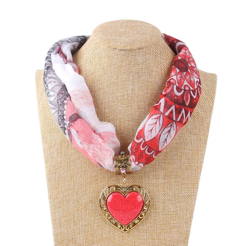 Heart Shape Necklace Pendant Scarf for women clothing accessories neck jewelry scarves ethnic style cotton print foulard femme 
Heart Shape Necklace Pendant Scarf for women clothing accessories neck jewelry scarves ethnic style cotton print foulard femme