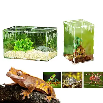 Transparent Reptile Breeding Box Acrylic Feeding Box Pet Climbing Terrarium Carrier For Pet Spiders Scorpions Mantis
Transparent Reptile Breeding Box Acrylic Feeding Box Pet Climbing Terrarium Carrier For Pet Spiders Scorpions Mantis