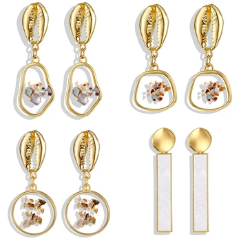 KISSWIFE Bohemian Geometric Dangle Earrings For Women Shell Gold Earring 2019 Brincos Party Gift Fashion Seashell Jewelry
KISSWIFE Bohemian Geometric Dangle Earrings For Women Shell Gold Earring 2019 Brincos Party Gift Fashion Seashell Jewelry