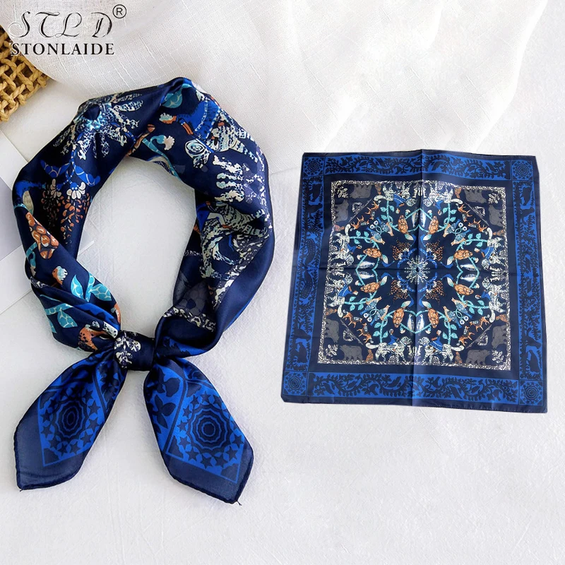 58X58cm Small Imitation silk Scarf Women's All-match Korean Retro Cartoon Variety Scarf Work Career Scarf Decorations hair bands
58X58cm Small Imitation silk Scarf Women's All-match Korean Retro Cartoon Variety Scarf Work Career Scarf Decorations hair bands