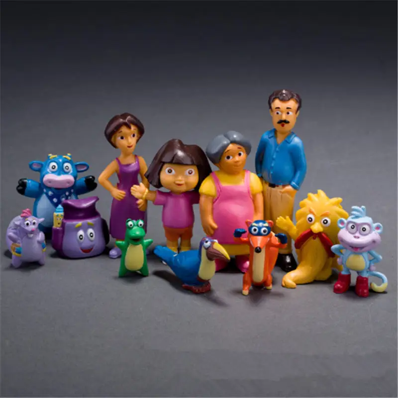 12pcs/set Anime Cartoon Dora PVC action Figures Toys Dora the Explorer Kids model Toys for birthday Dolls Gifts no box
12pcs/set Anime Cartoon Dora PVC action Figures Toys Dora the Explorer Kids model Toys for birthday Dolls Gifts no box