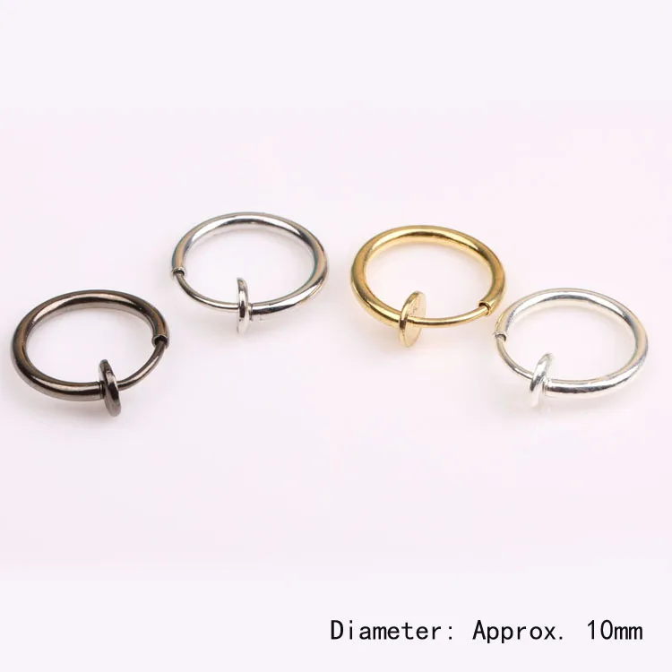 5pcs 13MM No Hanging Ear Pierced Clip Ring Goth Punk Fake Septum Piercing Hoop Lip Rings Earrings | Украшения и аксессуары
