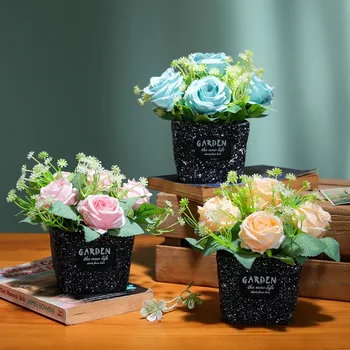 Artificial Rose Flower Cement Potted Ornaments Bonsai Artificial Flower Pot Home Desktop Decoration Simulation Sunflower Flowers
Artificial Rose Flower Cement Potted Ornaments Bonsai Artificial Flower Pot Home Desktop Decoration Simulation Sunflower Flowers