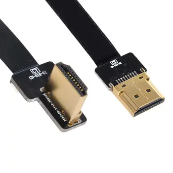 Chenyang FPV HDMI Type A Male to HDMI Male HDTV FPC Flat Cable Left / Right Angled 90 Degree HDMI Male 
Chenyang FPV HDMI Type A Male to HDMI Male HDTV FPC Flat Cable Left / Right Angled 90 Degree HDMI Male