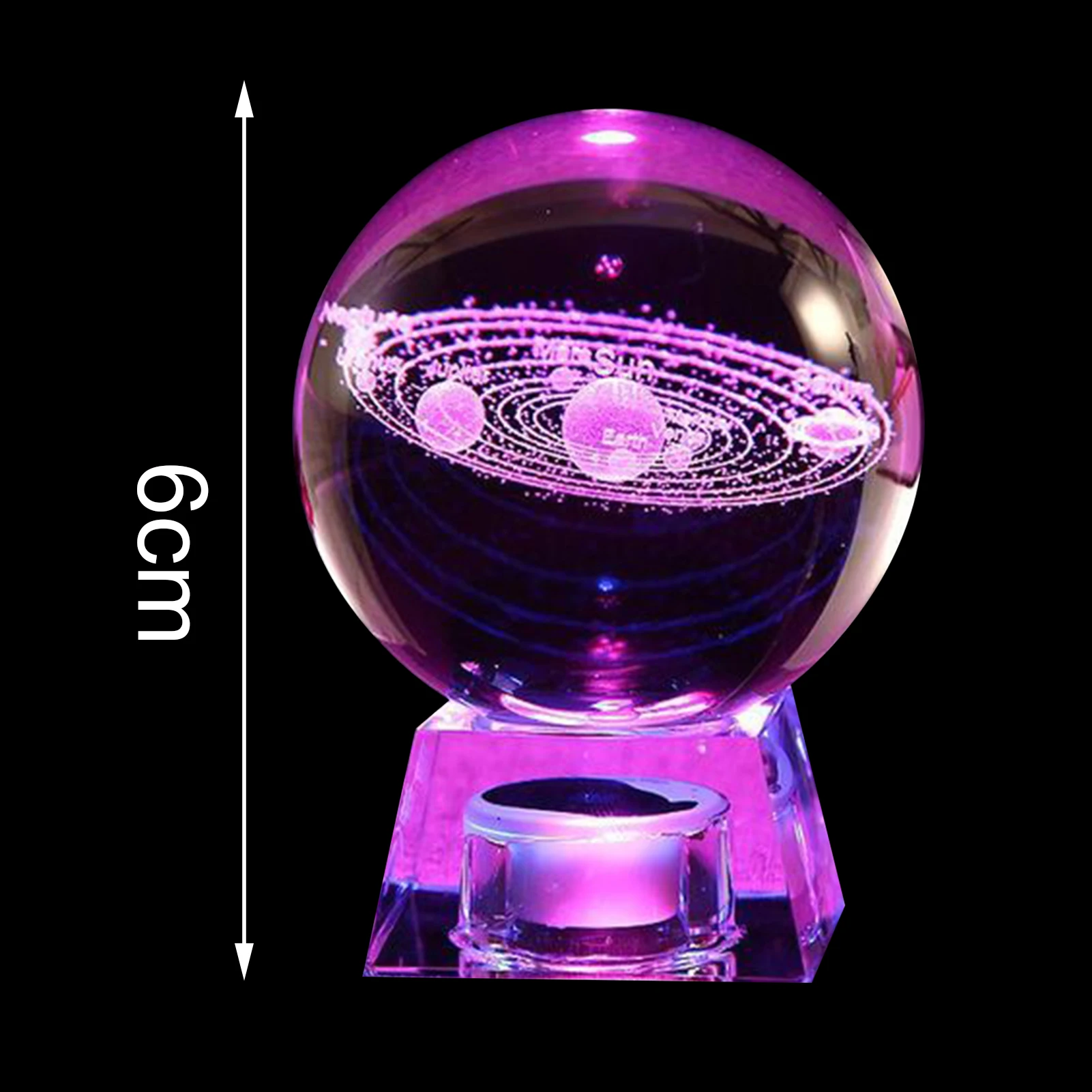 Generic Crystal Snow Globe Elk Solar System MilkyWay Crystal Ball Snow