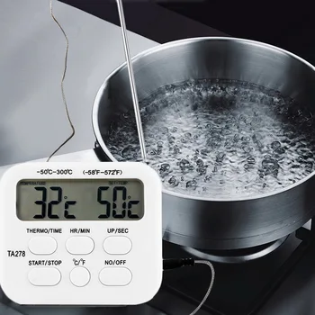 Digital Oven Thermometer LCD Display Meat Thermometer Timer With Probe Cooking Milk BBQ Thermometer Kitchen Thermometer Timer
Digital Oven Thermometer LCD Display Meat Thermometer Timer With Probe Cooking Milk BBQ Thermometer Kitchen Thermometer Timer