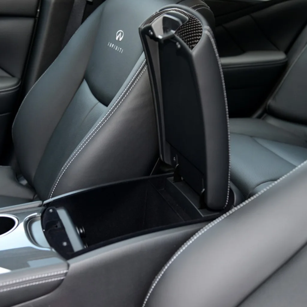 Carbon Fiber Armrest Box Interior Decoration Protection Sticker Fit For Infiniti Q50 Q60 2014-19 Car styling accessories | Автомобили и