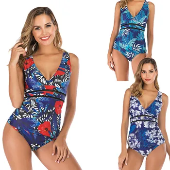 Summer 2019 New Split Swimwear Polyester Matte Print for Adult Women 
Summer 2019 New Split Swimwear Polyester Matte Print for Adult Women