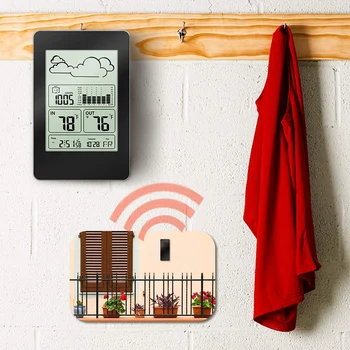 Multifunction Weather Station Thermometer with Alarm Clock,Indoor Outdoor Temperature Air Pressure Weather Forecast Station
Multifunction Weather Station Thermometer with Alarm Clock,Indoor Outdoor Temperature Air Pressure Weather Forecast Station