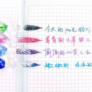 Glass Calligraphy Pen Crystal Glass Dip Ink Pen Set Non-Carbon Ink Signature Pens Writing Tools LHB99 
Glass Calligraphy Pen Crystal Glass Dip Ink Pen Set Non-Carbon Ink Signature Pens Writing Tools LHB99