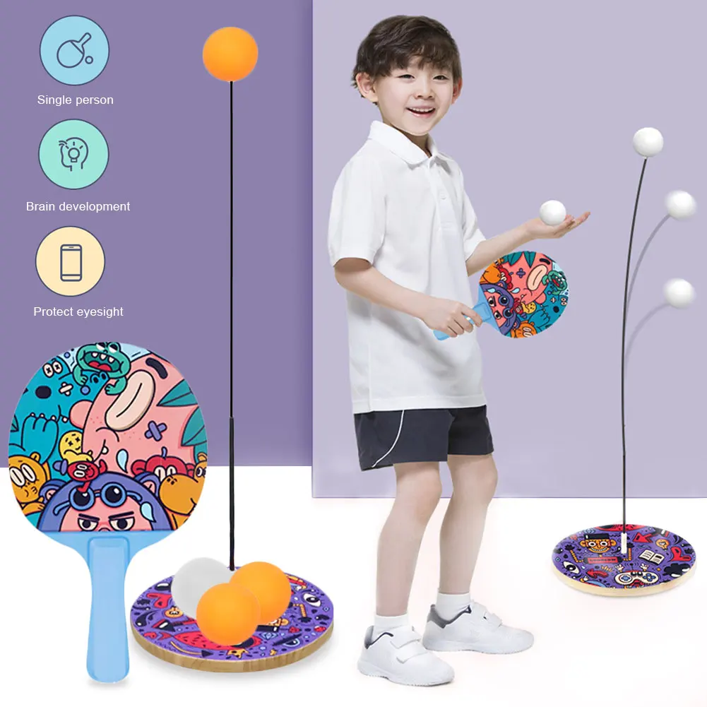 Portable Table Tennis Eyesight Training Machine Cartoon Kid Ping Pong Practice With Elastic Soft Shaft Indoor Sport Entertament
Portable Table Tennis Eyesight Training Machine Cartoon Kid Ping Pong Practice With Elastic Soft Shaft Indoor Sport Entertament