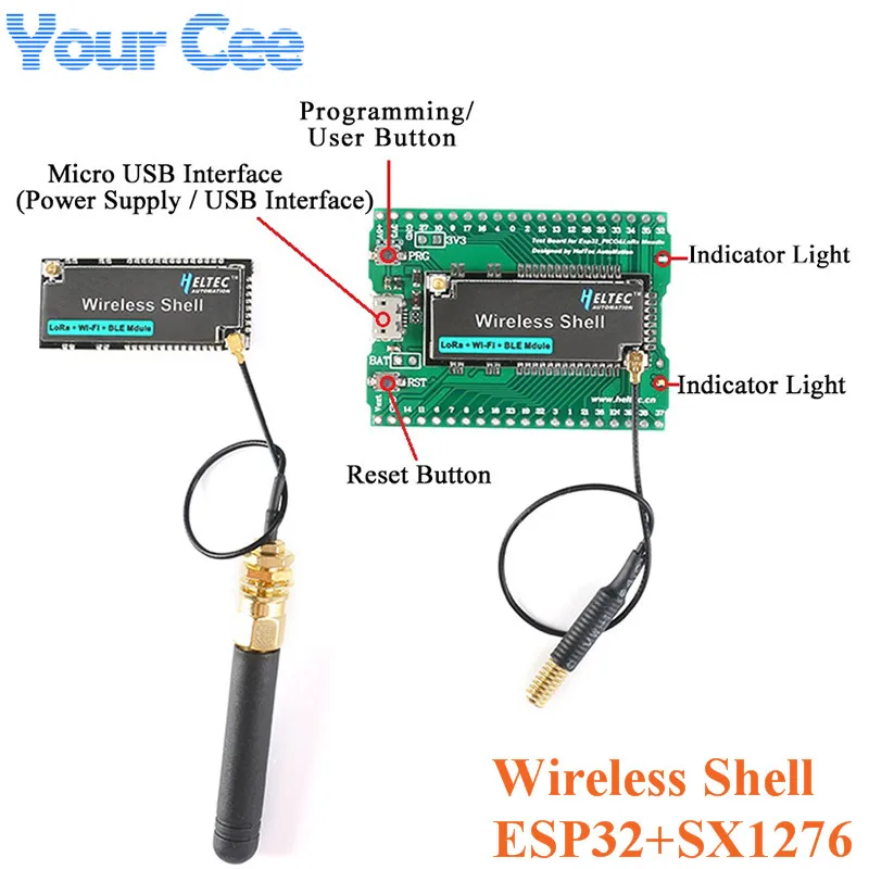 ESP32 SX1276 LoRa Development Board Expansion Board LoRAWAN WIFI Module 433-470 868-915 Wireless Shell for Arduino with Antenna
ESP32 SX1276 LoRa Development Board Expansion Board LoRAWAN WIFI Module 433-470 868-915 Wireless Shell for Arduino with Antenna