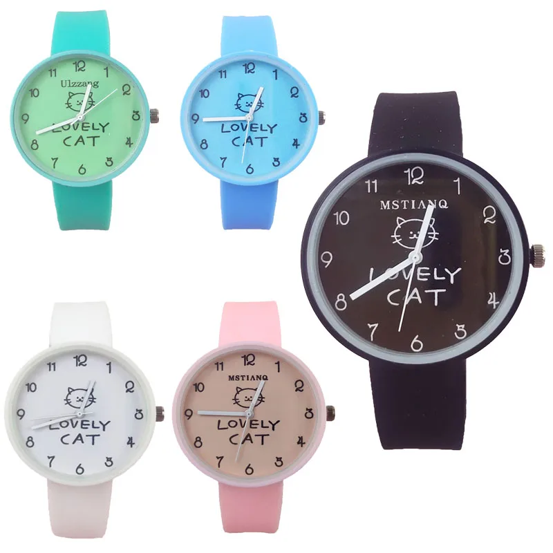 Kids Watch 5 Colors Cartoon Lovely Cat Pattern Silicone Strap Sports Quartz Kids Watch Boys Girls Student Gift Christmas Clock
Kids Watch 5 Colors Cartoon Lovely Cat Pattern Silicone Strap Sports Quartz Kids Watch Boys Girls Student Gift Christmas Clock