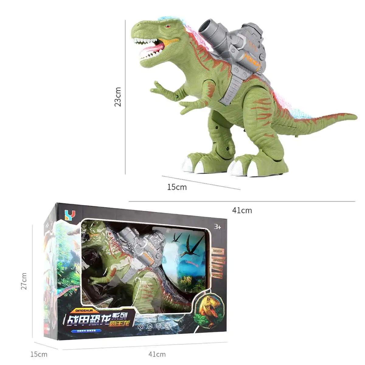 Hot Electric Sound Light Battle Dinosaur Toy Tyrannosaurus T-Rex Mechanical Walking Roaring Shooting Cannon Robot Music Toys For
Hot Electric Sound Light Battle Dinosaur Toy Tyrannosaurus T-Rex Mechanical Walking Roaring Shooting Cannon Robot Music Toys For