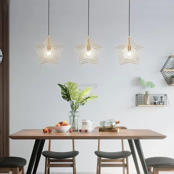 Nordic Pentagram Pendant Lights Shape Adjustable Star Hanglamp for Dining Room Restaurant Bar Entrance Balcony Lampy LED Light
Nordic Pentagram Pendant Lights Shape Adjustable Star Hanglamp for Dining Room Restaurant Bar Entrance Balcony Lampy LED Light