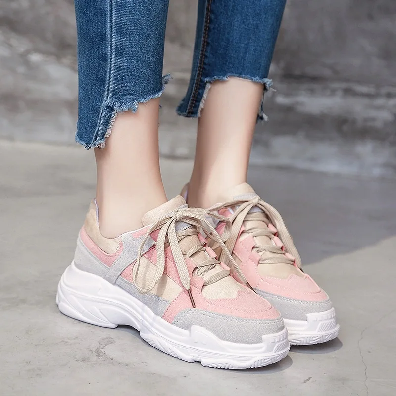 Dad Shoes 2019 Spring Summer New Style Korean-style-Style Sports White Shoes Student Network Red Casual Single Shoes