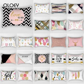 Fashion Pink English Letter Travel Pillowcase Rectangular Creative Pattern Printing Decorative Double-sided Pillowcase 50 * 30cm
Fashion Pink English Letter Travel Pillowcase Rectangular Creative Pattern Printing Decorative Double-sided Pillowcase 50 * 30cm