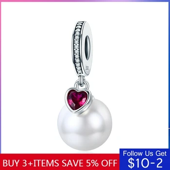 CodeMonkey Genuine 925 Sterling Silver Elegant Pearl Heart CZ Pendant Charms Fit Bracelets & Necklaces Chain Fine Jewelry CMC782 
CodeMonkey Genuine 925 Sterling Silver Elegant Pearl Heart CZ Pendant Charms Fit Bracelets & Necklaces Chain Fine Jewelry CMC782