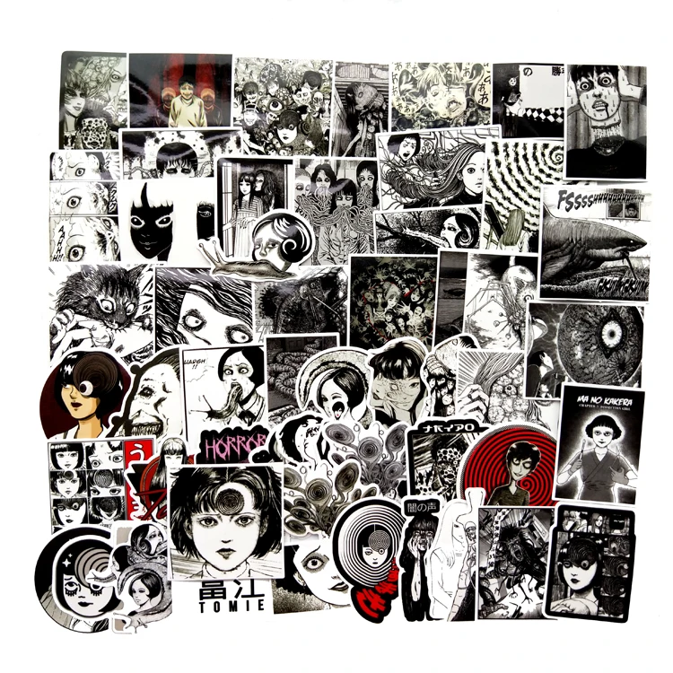 56Pcs PVC Japanese Horror Anime Tomie car waterproof Stickers For Laptop Skateboard Suitcase Scrapbook Funny Graffiti Stickers
56Pcs PVC Japanese Horror Anime Tomie car waterproof Stickers For Laptop Skateboard Suitcase Scrapbook Funny Graffiti Stickers