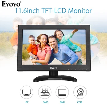 Eyoyo EM12B 11.6" VGA AV BNC HDMI Industrial Security LCD Monitor HD 1366x768 Computer Screen Display For TV PC CCTV Camera 
Eyoyo EM12B 11.6" VGA AV BNC HDMI Industrial Security LCD Monitor HD 1366x768 Computer Screen Display For TV PC CCTV Camera