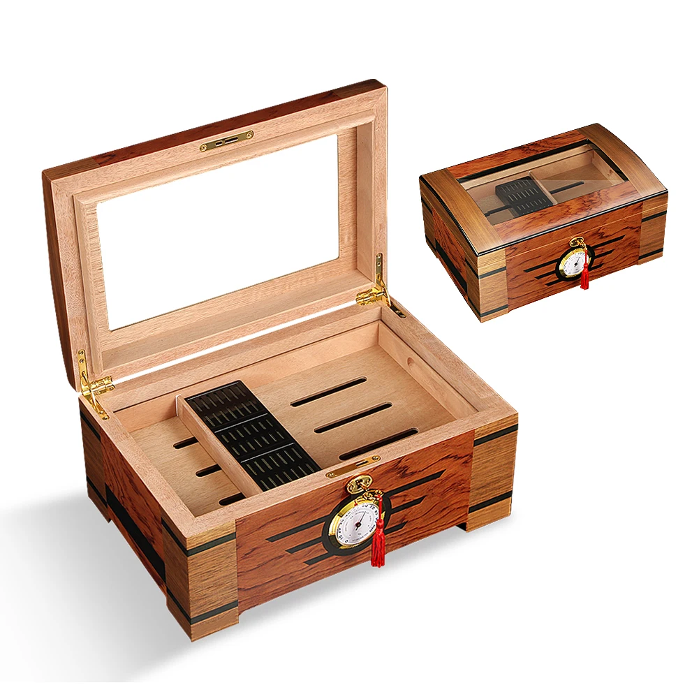 Galiner Spain Cedar Wood Cigar Humidor Box Home Glass Fit About 70 CT Humidor De Puros W/ Hygrometer Humidifier Cigar Box
Galiner Spain Cedar Wood Cigar Humidor Box Home Glass Fit About 70 CT Humidor De Puros W/ Hygrometer Humidifier Cigar Box