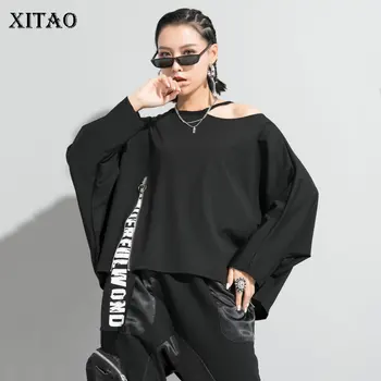 XITAO Irregular Black T Shirt Fashion New Letter Patchwork Pullover Pleated Goddess Fan Minority Off Shoulder Tee Top XJ3764
XITAO Irregular Black T Shirt Fashion New Letter Patchwork Pullover Pleated Goddess Fan Minority Off Shoulder Tee Top XJ3764