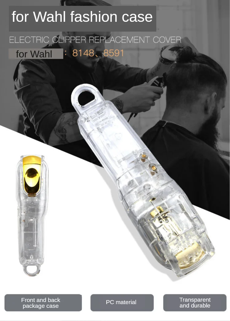 Description Picture 2 of itemFor Wahl 8148/8591 Transparent Electric Hair Clipper Cover Plastic Shop Trimmer Hairdressing Cutting Barber G0404