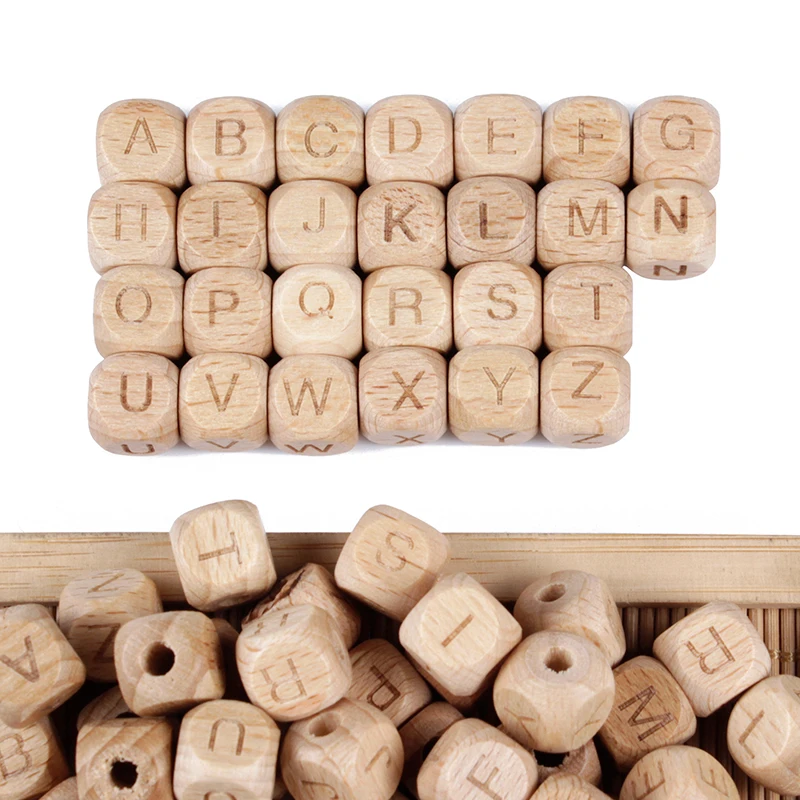 100Pcs/Lot 10mm 12mm Square Beads Alphabet Letter Beech Wooden A-Z Letters Wood Spacer Beads For Baby Teether Pacifier Clip DIY
100Pcs/Lot 10mm 12mm Square Beads Alphabet Letter Beech Wooden A-Z Letters Wood Spacer Beads For Baby Teether Pacifier Clip DIY
