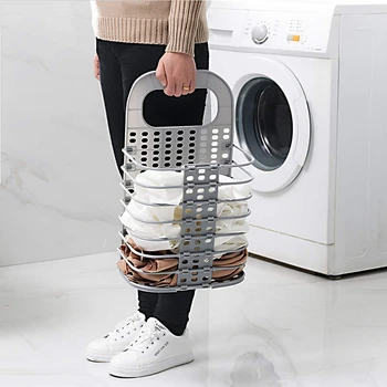 2 Packs Hanging Laundry Baskets, Folding Laundry Hampers, Storage Basket Saving Space with Handle for Organizing Home, Clothes, 
2 Packs Hanging Laundry Baskets, Folding Laundry Hampers, Storage Basket Saving Space with Handle for Organizing Home, Clothes,
