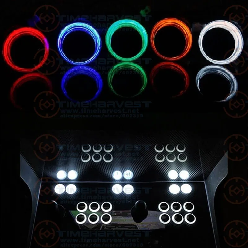 33mm transparent Plated illuminated Push Button Arcade LED Micro Switch 5V/12V Power with microswitch | Спорт и развлечения