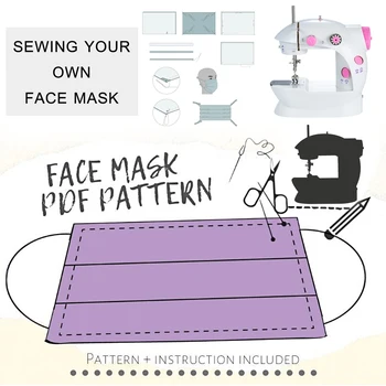 Face Mask DIY Sewing Machine Adjustable 2-Speed Double Thread Portable Electric Sewing Machin with Lights and Cutter Foot Pedal
Face Mask DIY Sewing Machine Adjustable 2-Speed Double Thread Portable Electric Sewing Machin with Lights and Cutter Foot Pedal