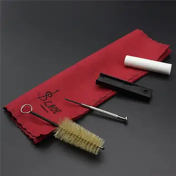 

5-in-1 Saxophone Cleaning Kit Screwdriver + Reed Case + Cleaning Cloth + Brush +Cork Grease for Flute Clarinet Accessories